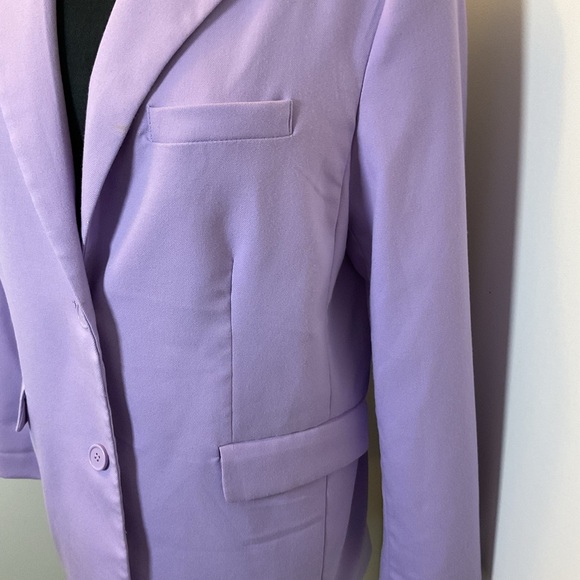 15. Divided Purple Blazer Oversized Long Sleeve Size Small - Picture 5 of 8